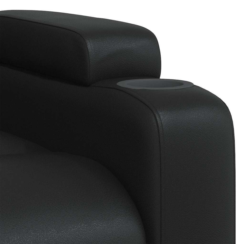 Sillón de masaje reclinable cuero sintético negro V0807 Vetonek