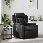 Sillón de masaje reclinable cuero sintético negro V0807 Vetonek