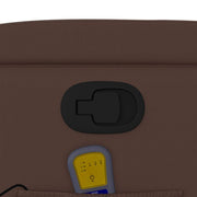 Sillón de masaje reclinable cuero sintético marrón V0821 Vetonek