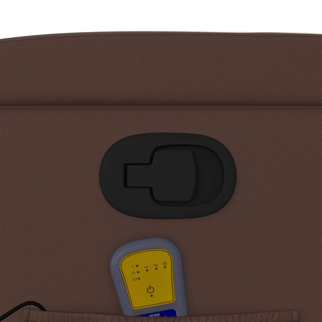 Sillón de masaje reclinable cuero sintético marrón V0821 Vetonek