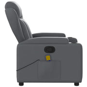 Sillón de masaje reclinable cuero sintético gris V0838 Vetonek
