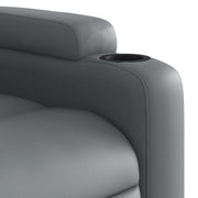 Sillón de masaje reclinable cuero sintético gris V0838 Vetonek