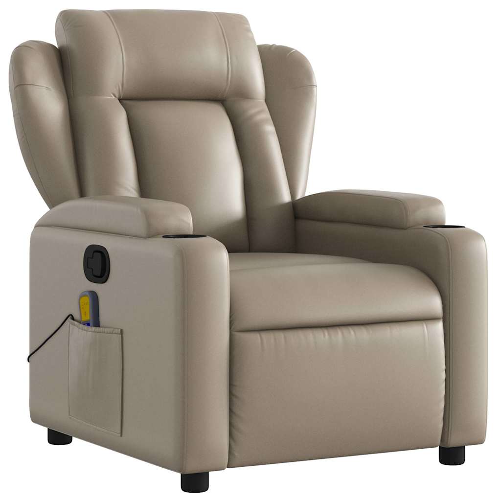 Capuchin color reclining leather massage armchair