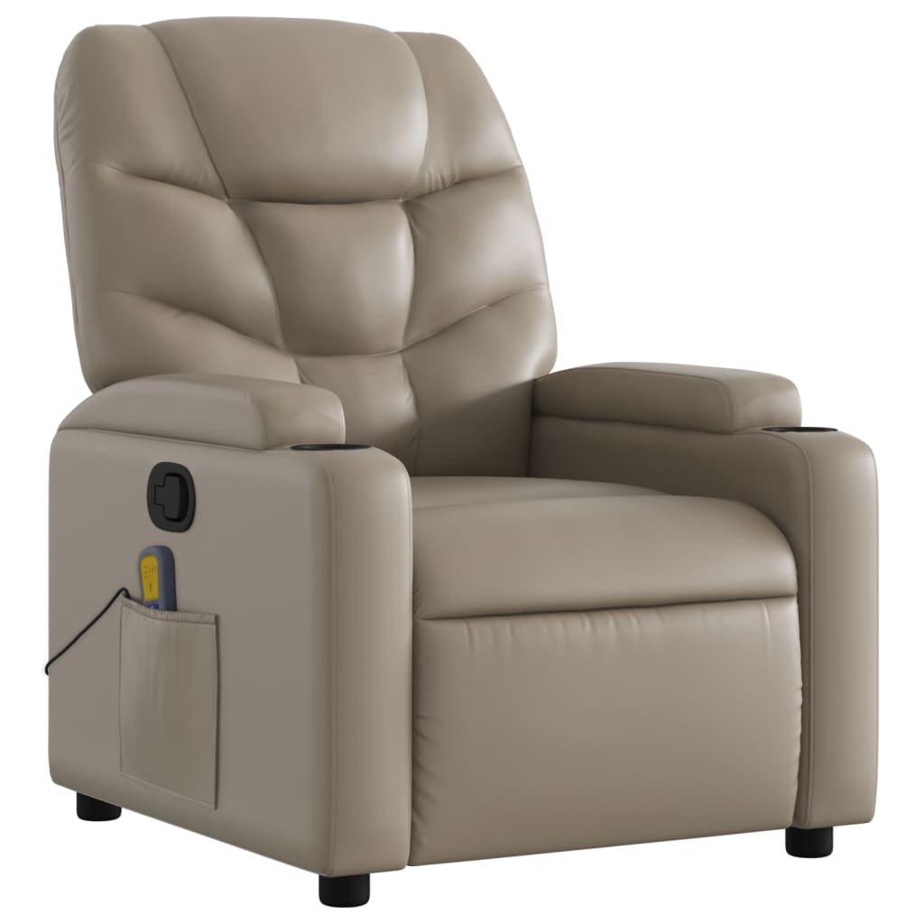 Capuchin color reclining leather massage armchair