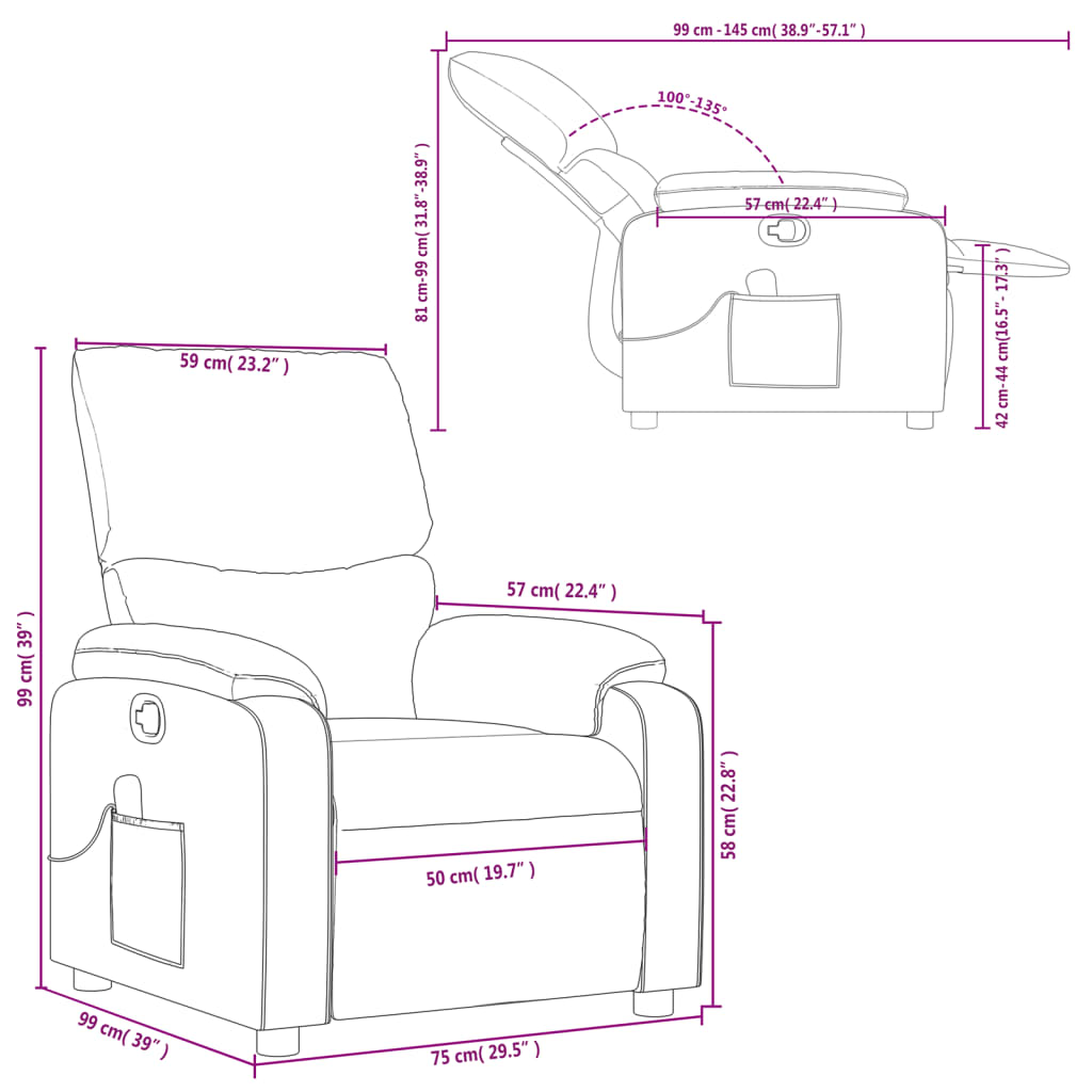 Reclinable Brave Gray Massage Chair