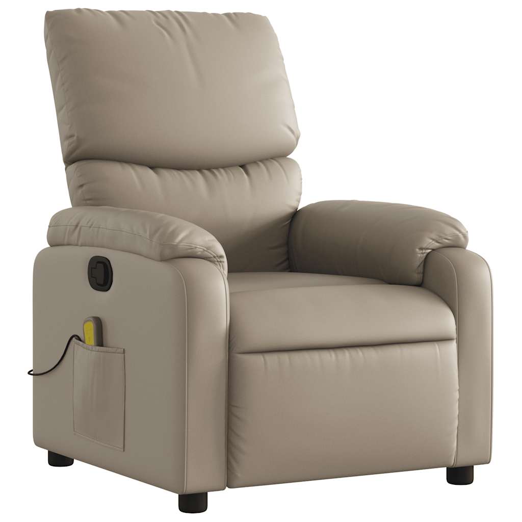 Capuchin color reclining leather massage armchair