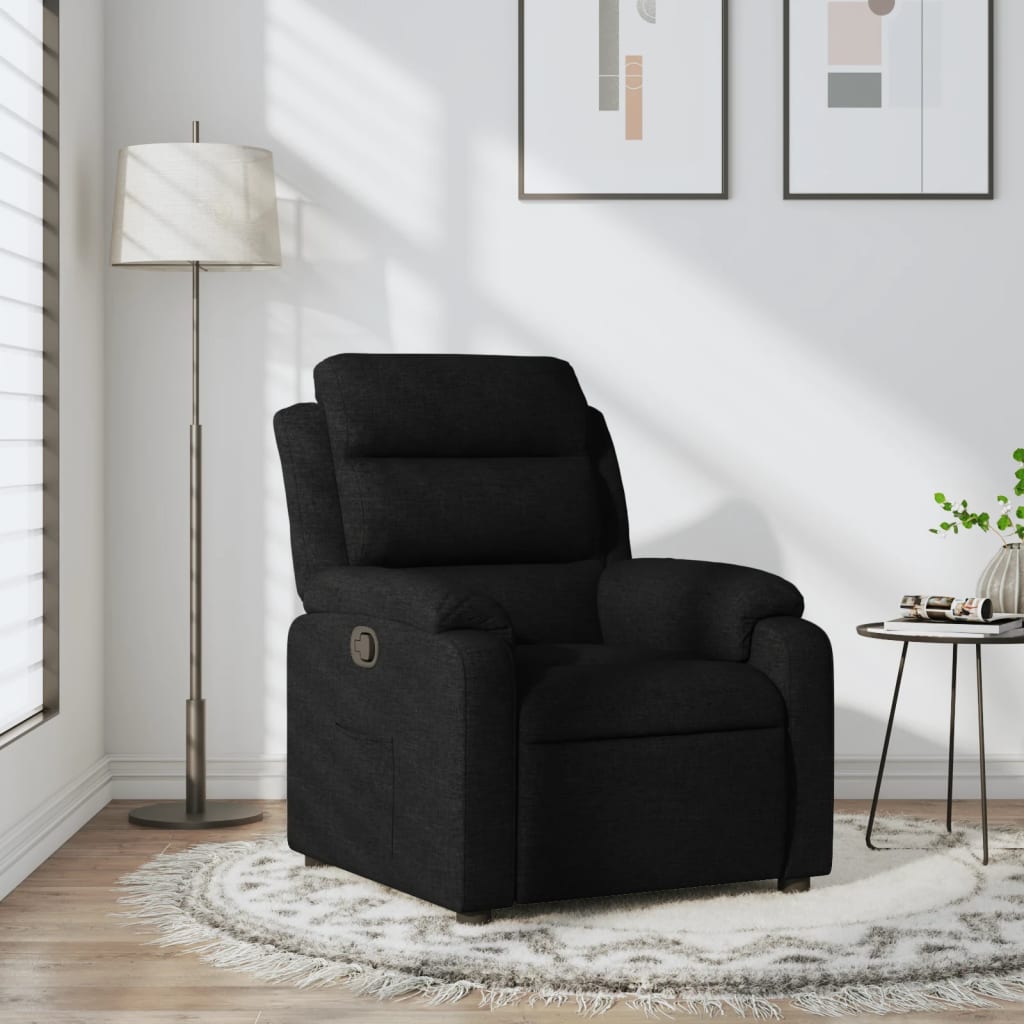 Vetonek Sillón reclinable de tela negro