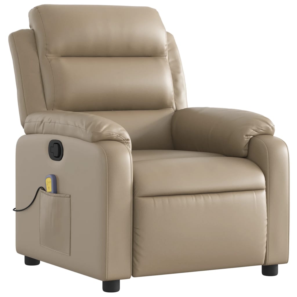 Capuchin color reclining leather massage armchair