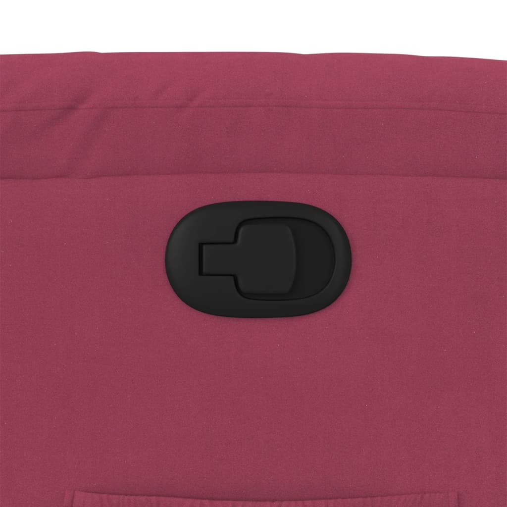Sillón reclinable de terciopelo rojo tinto V2580 Vetonek