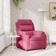 Sillón reclinable de terciopelo rojo tinto V2580 Vetonek