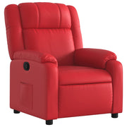 Sillón reclinable de cuero sintético rojo V2801 Vetonek