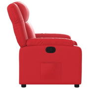 Sillón reclinable de cuero sintético rojo V2801 Vetonek