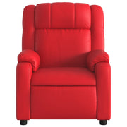 Sillón reclinable de cuero sintético rojo V2801 Vetonek