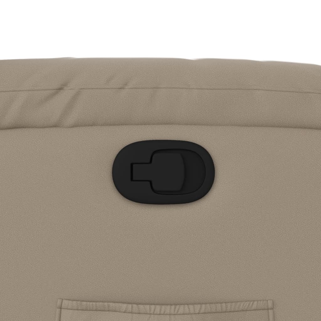 Sillón reclinable de cuero sintético color capuchino V2818 Vetonek