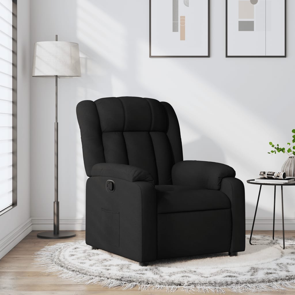 Vetonek Sillón reclinable de tela negro