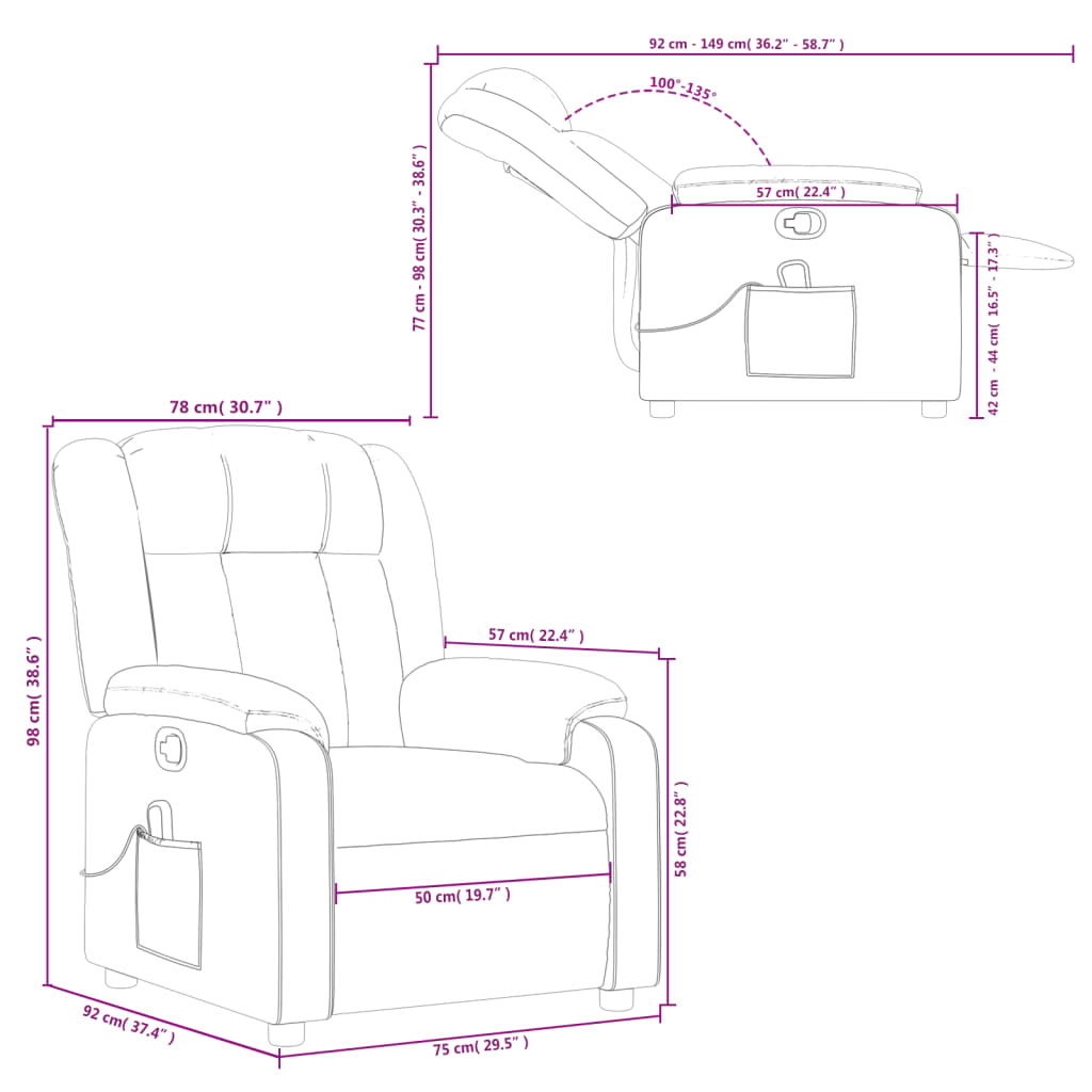 Reclinable Brave Gray Massage Chair