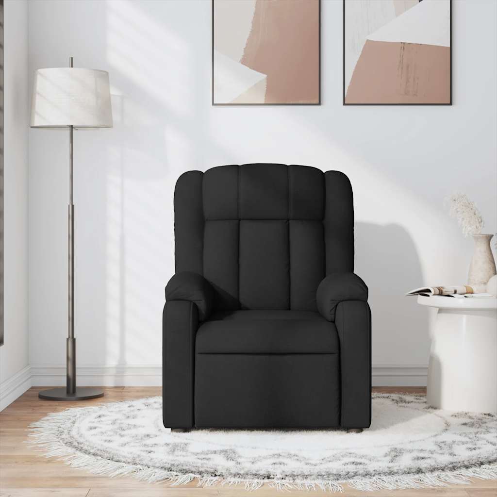 Chaise de massage en tissu noir inclinable