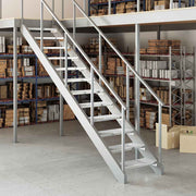 Peldaño de rejilla acero galvanizado 60x24x7 cm v6885 - Vetonek