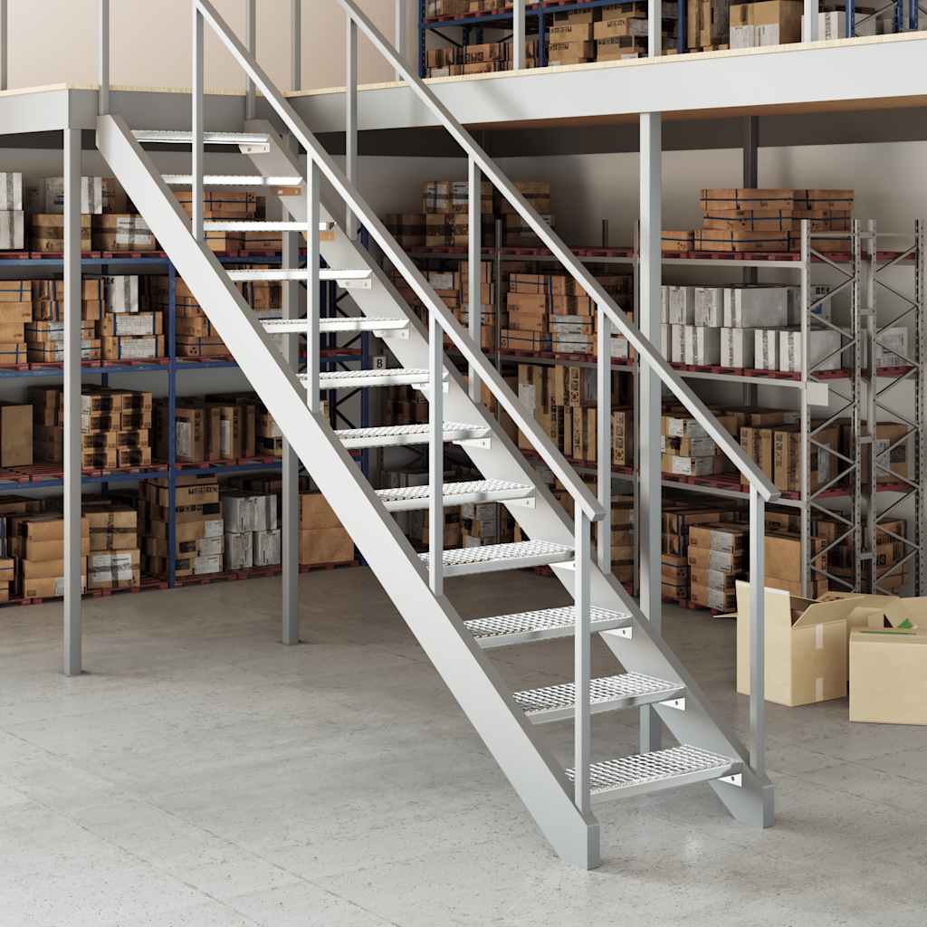 Peldaño de rejilla acero galvanizado 60x24x7 cm v6885 - Vetonek