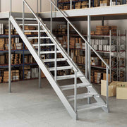 Peldaño de rejilla acero galvanizado 80x24x7 cm v6908 - Vetonek