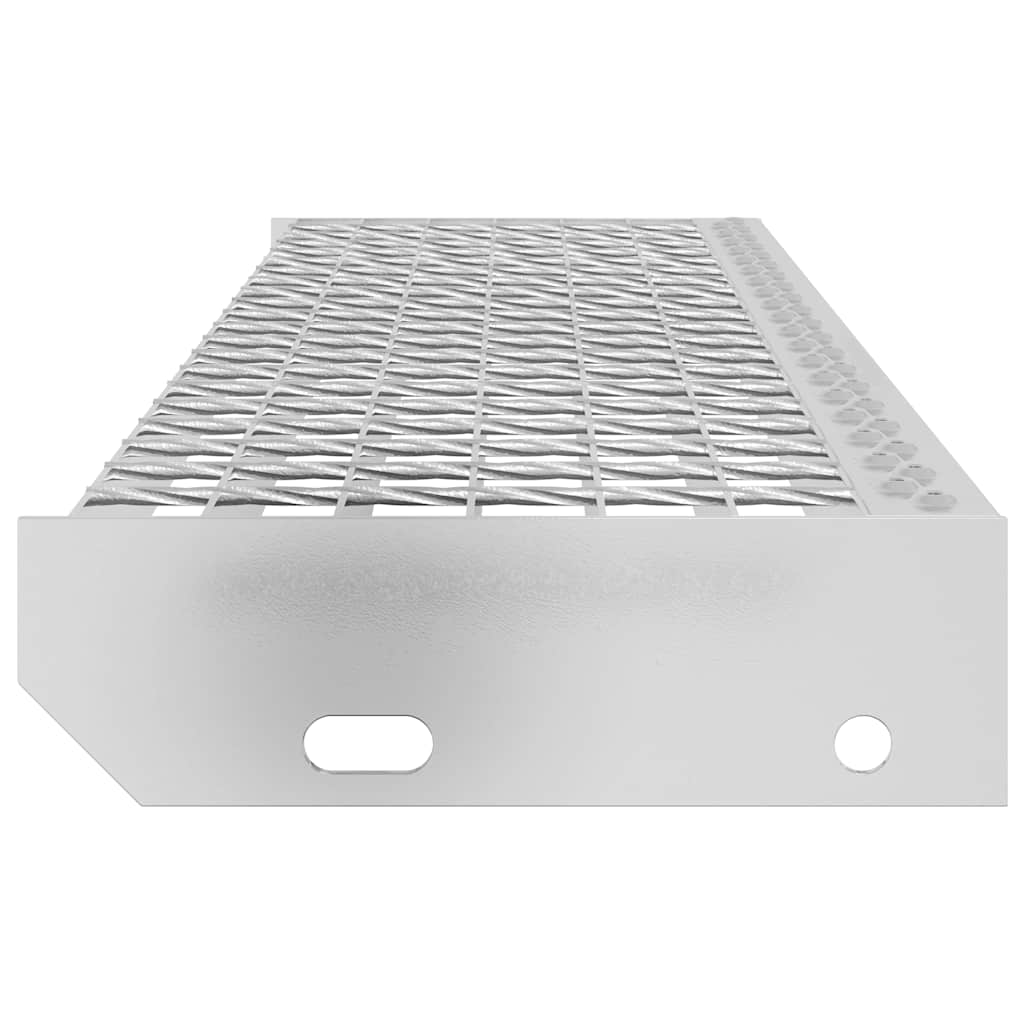 Peldaño de rejilla acero galvanizado 100x24x7 cm v6922 - Vetonek