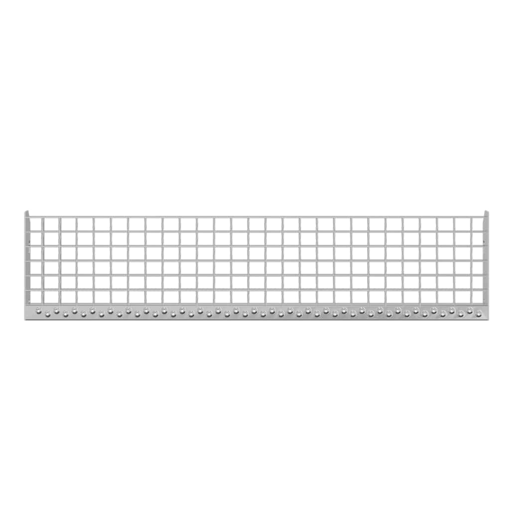 Peldaño de rejilla acero galvanizado 100x24x7 cm v6922 - Vetonek