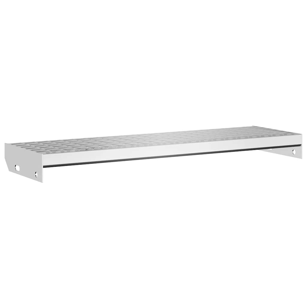Peldaño de rejilla acero galvanizado 80x24x7 cm v6953 Vetonek