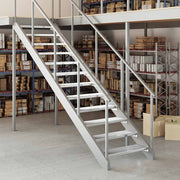 Peldaño de rejilla acero galvanizado 80x24x7 cm v6953 - Vetonek