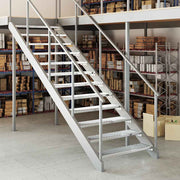 Peldaño de rejilla acero galvanizado 100x24x7 cm v6977 - Vetonek