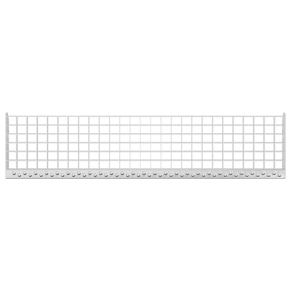 Peldaño de rejilla acero galvanizado 100x24x7 cm v6977 - Vetonek