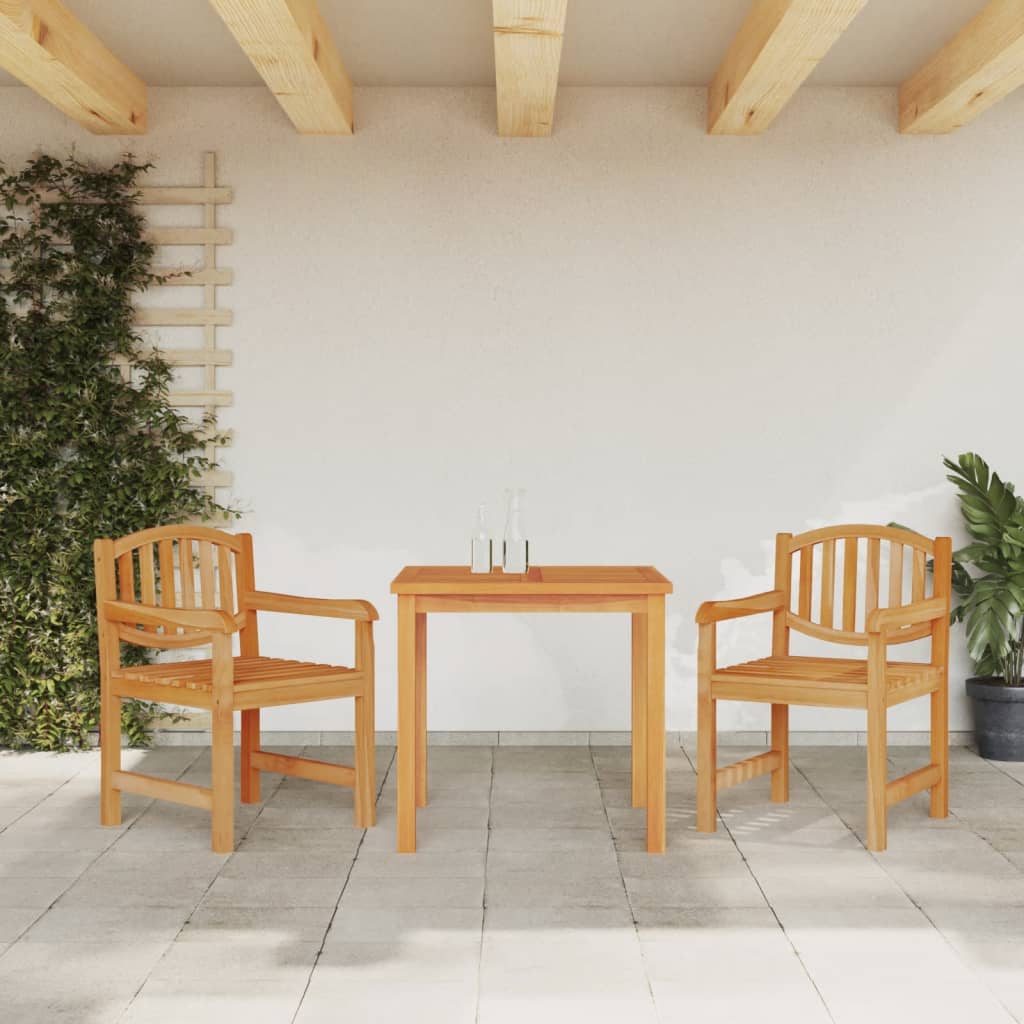 Vetonek Juego de comedor para jardín 3 pzas madera maciza de teca