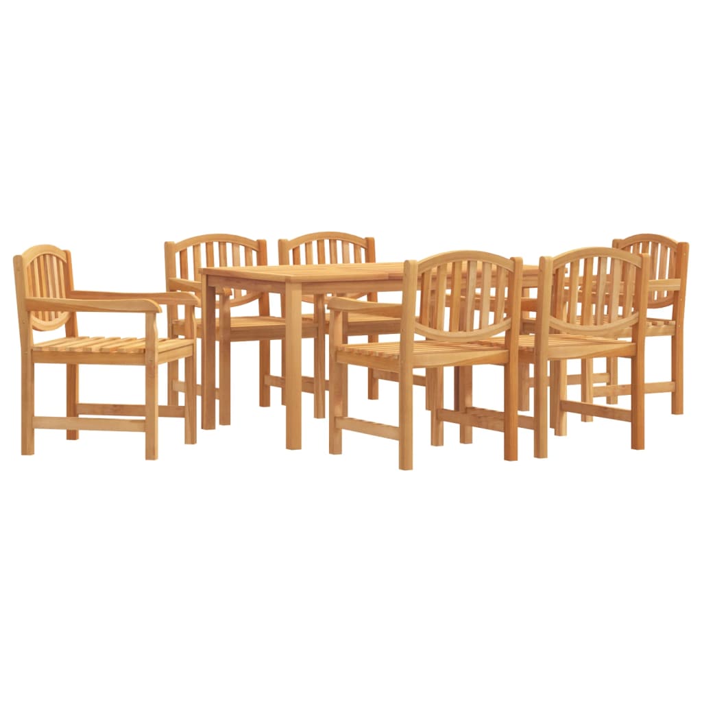 Juego de comedor de jardín 7 piezas madera maciza de teca vidaXL