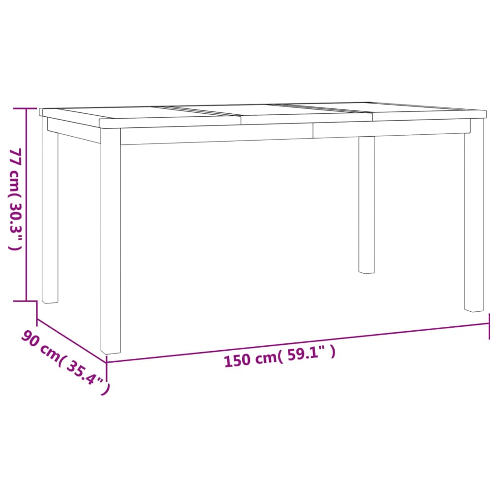 Juego de comedor de jardín 7 piezas madera maciza de teca vidaXL