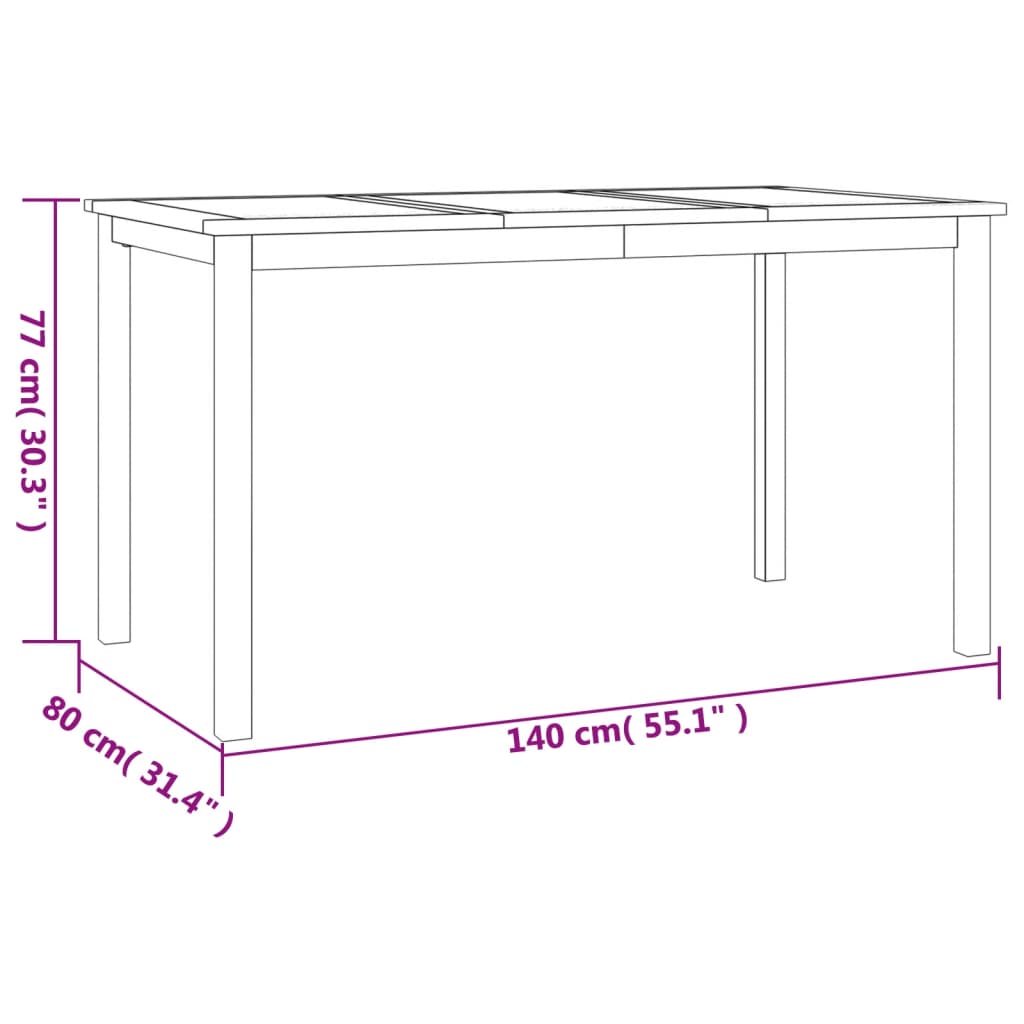 Juego de comedor para jardín 5 piezas madera maciza de teca vidaXL