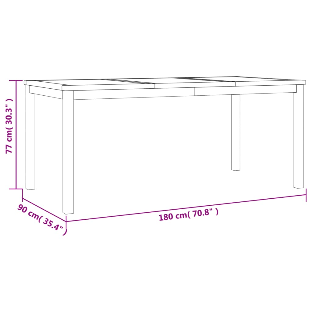 Juego de comedor para jardín 5 piezas madera maciza de teca vidaXL