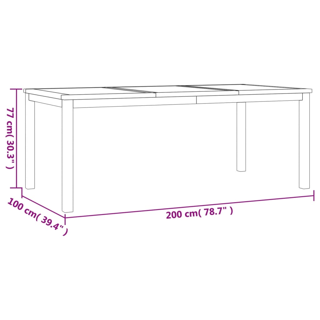 Juego de comedor para jardín 4 piezas madera maciza de teca vidaXL