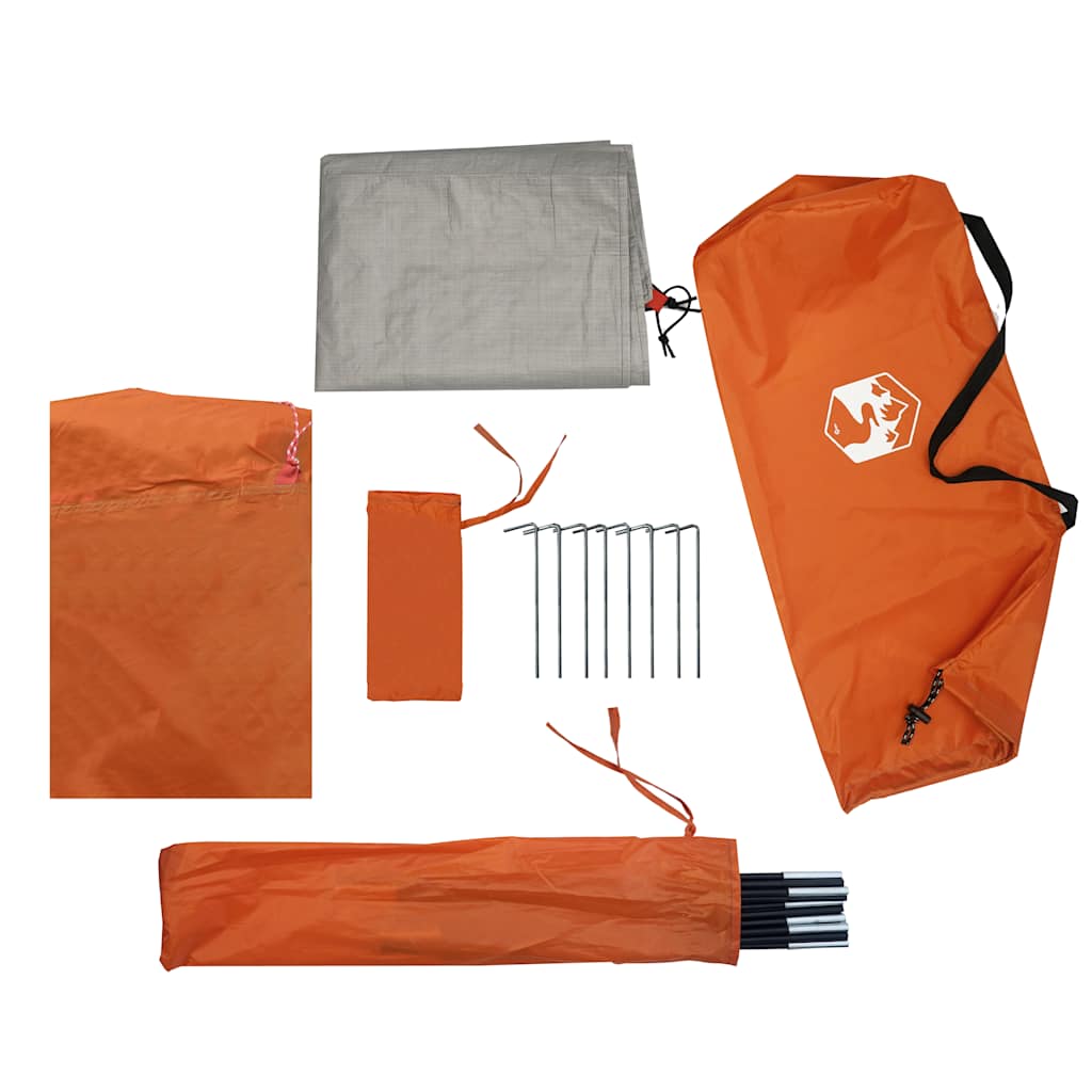 Tienda de campaña iglú para 2 personas impermeable naranja