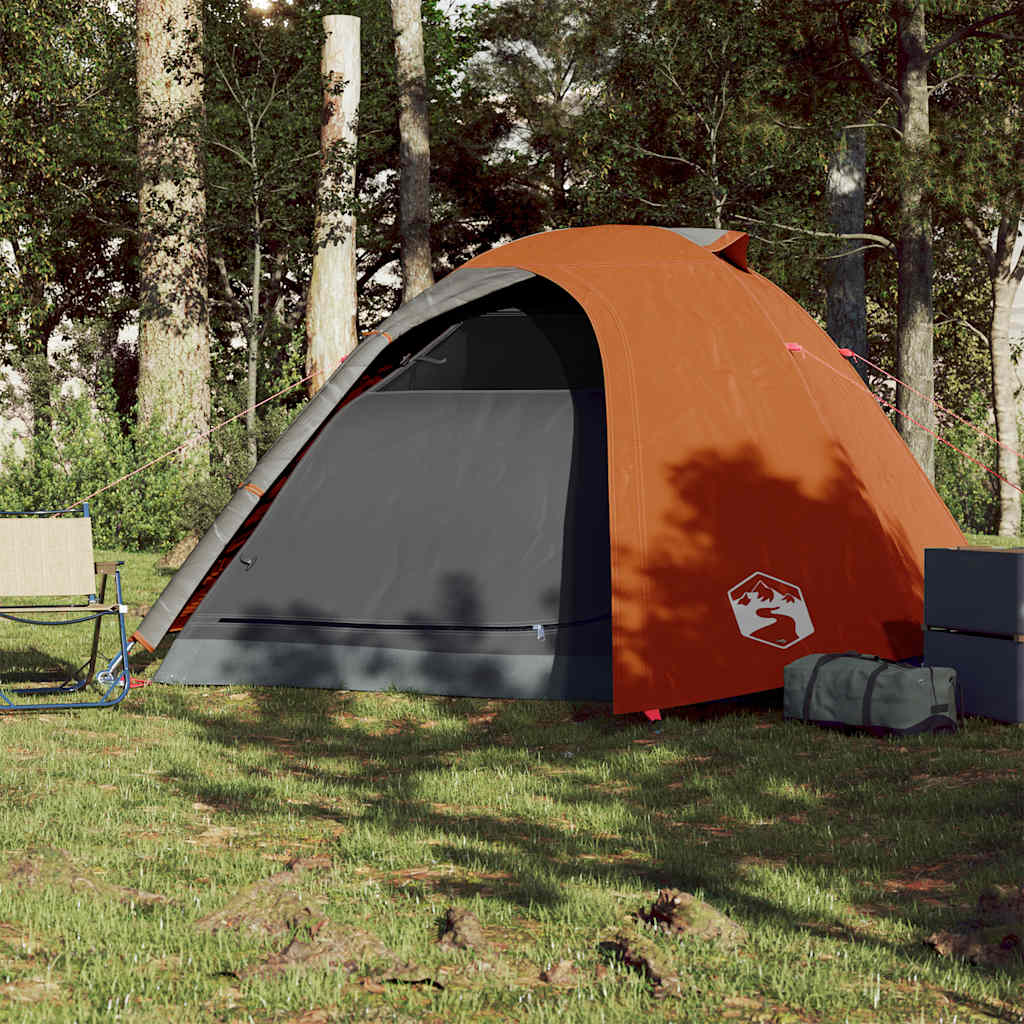 4 Person Igloo Tent Waterproof Gray Orange V8056 Vetonek