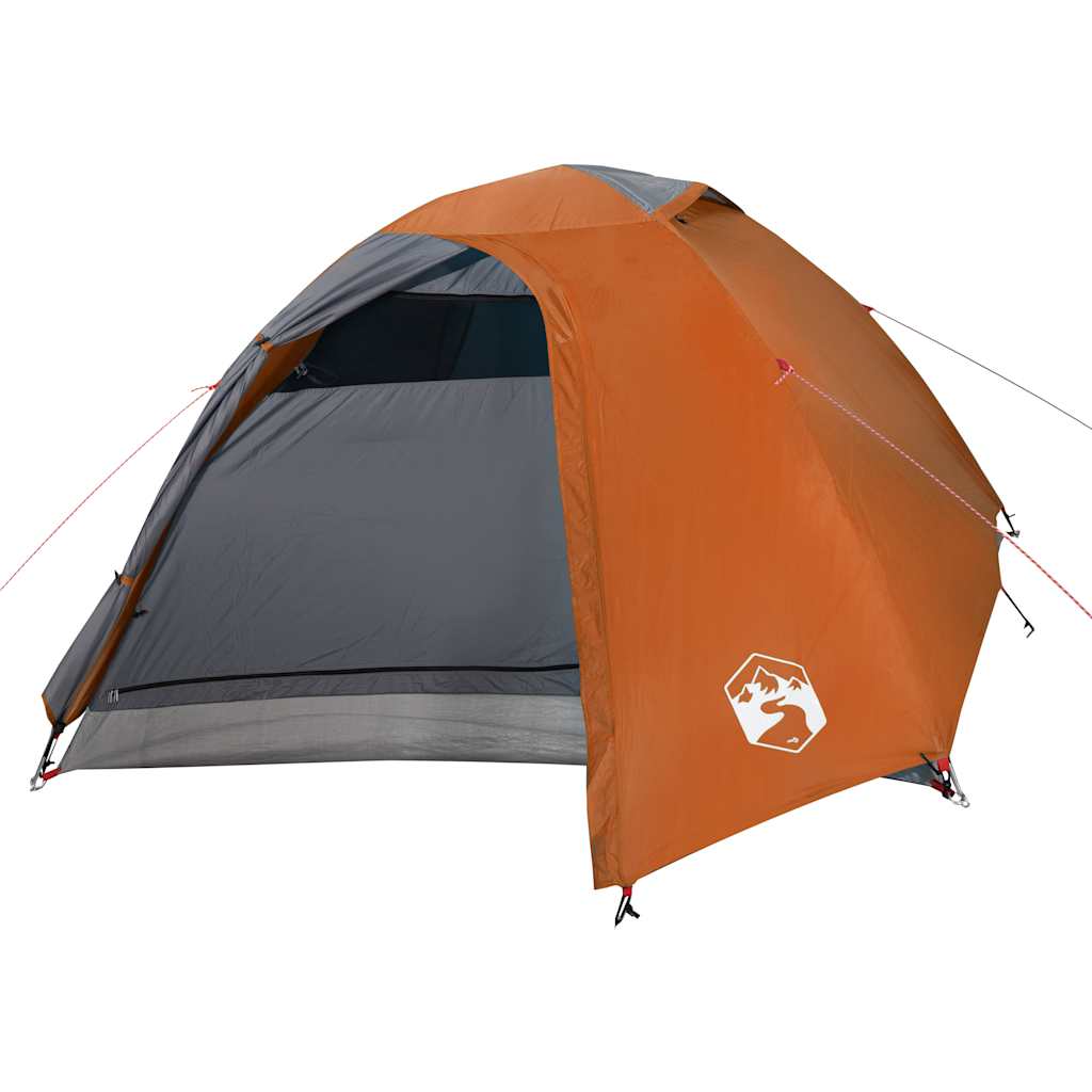 4 Person Igloo Tent Waterproof Gray Orange V8056 Vetonek