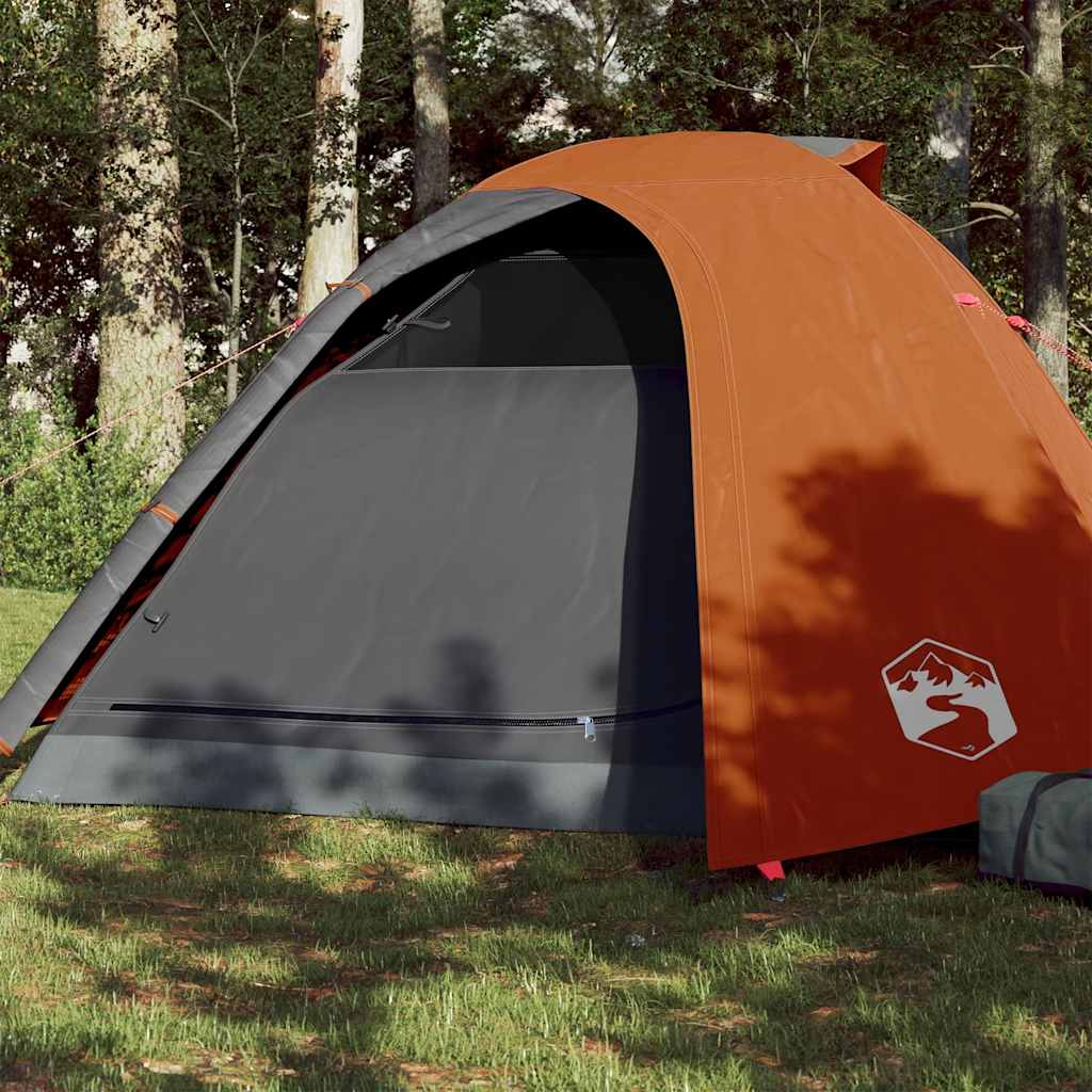 4 Person Igloo Tent Waterproof Gray Orange V8056 Vetonek