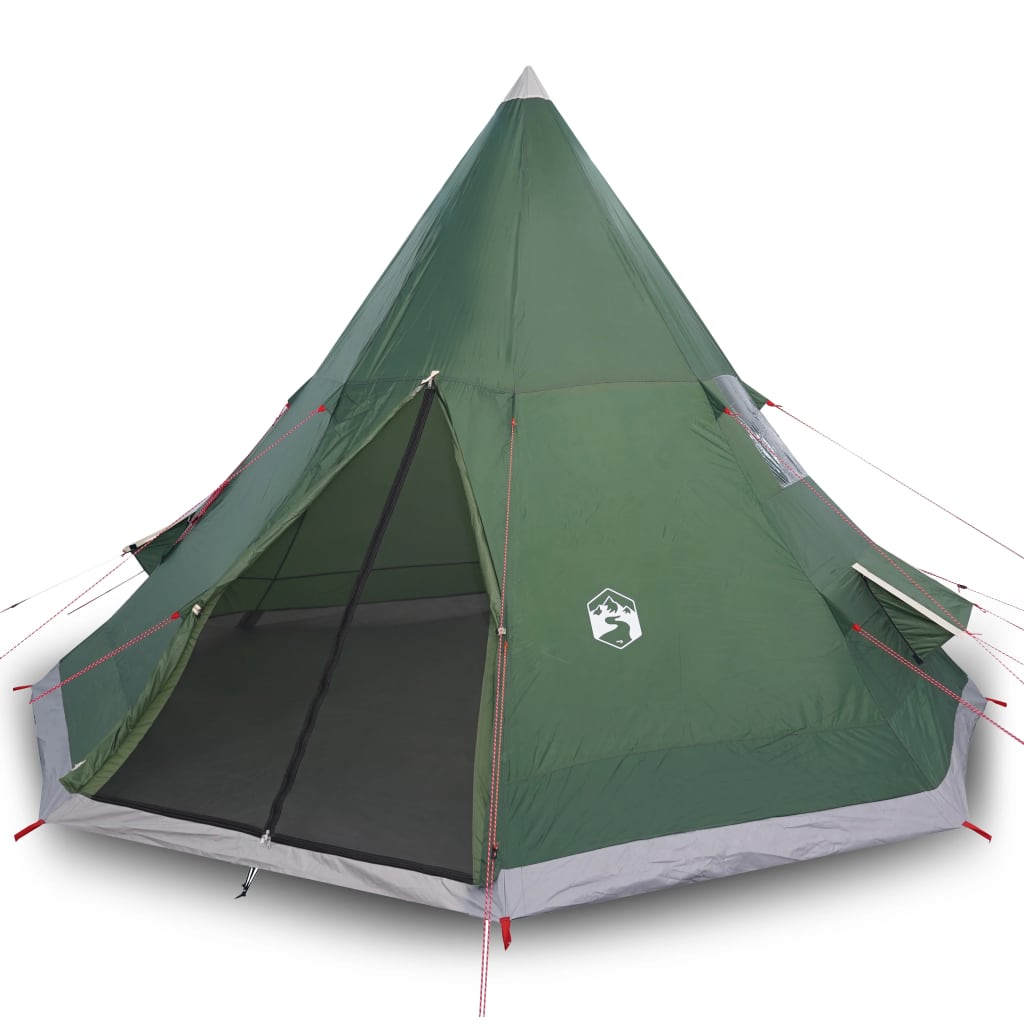 Tienda de campaña tipi para 4 personas impermeable verde