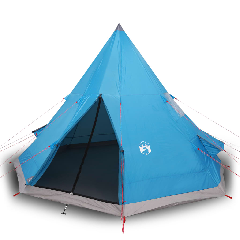 Tienda de campaña tipi para 4 personas impermeable azul