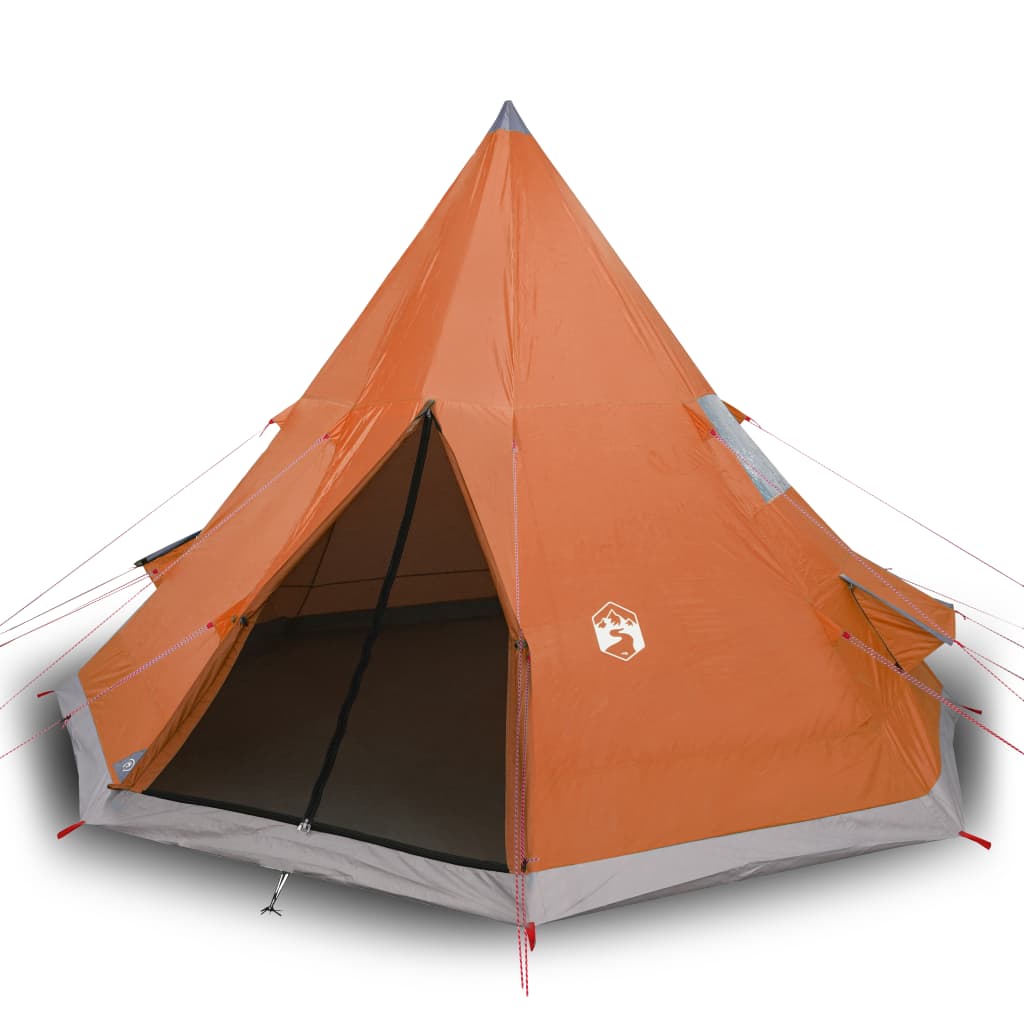 Tienda de campaña tipi para 4 personas impermeable naranja