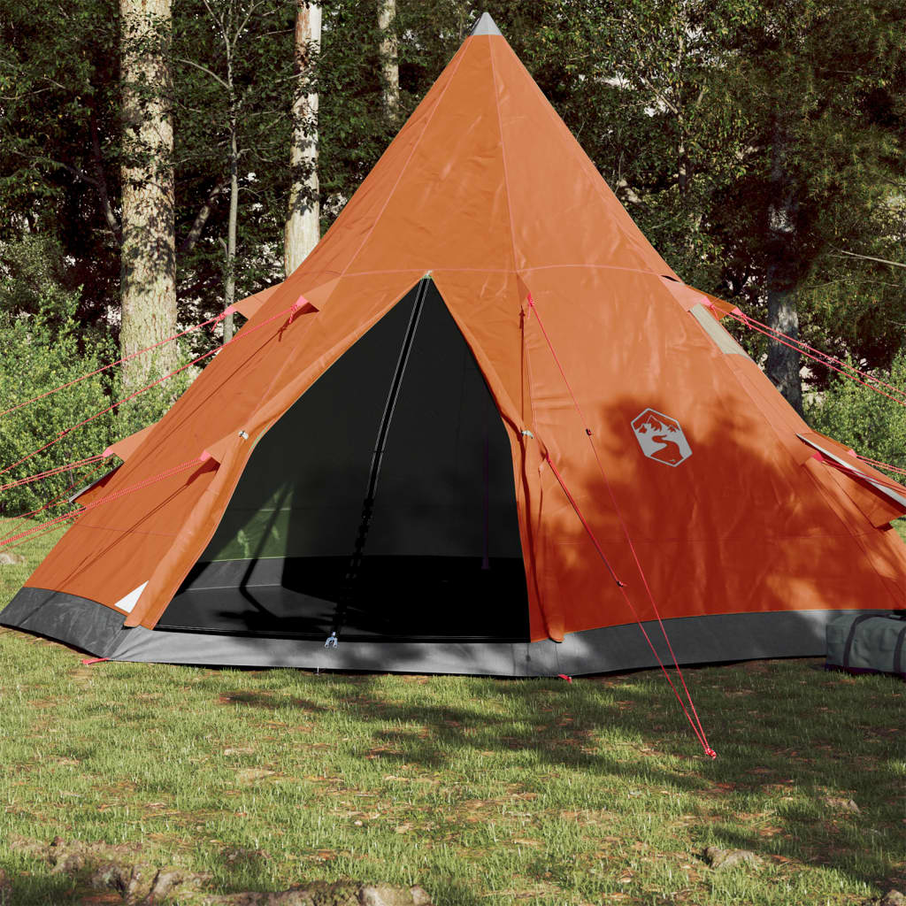 Tienda de campaña tipi para 4 personas impermeable naranja