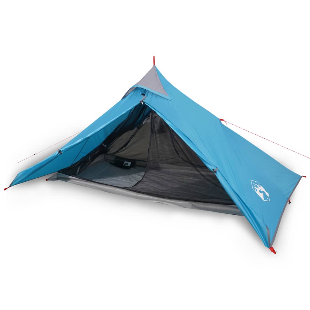 Tienda de campaña tipi para 1 persona impermeable azul