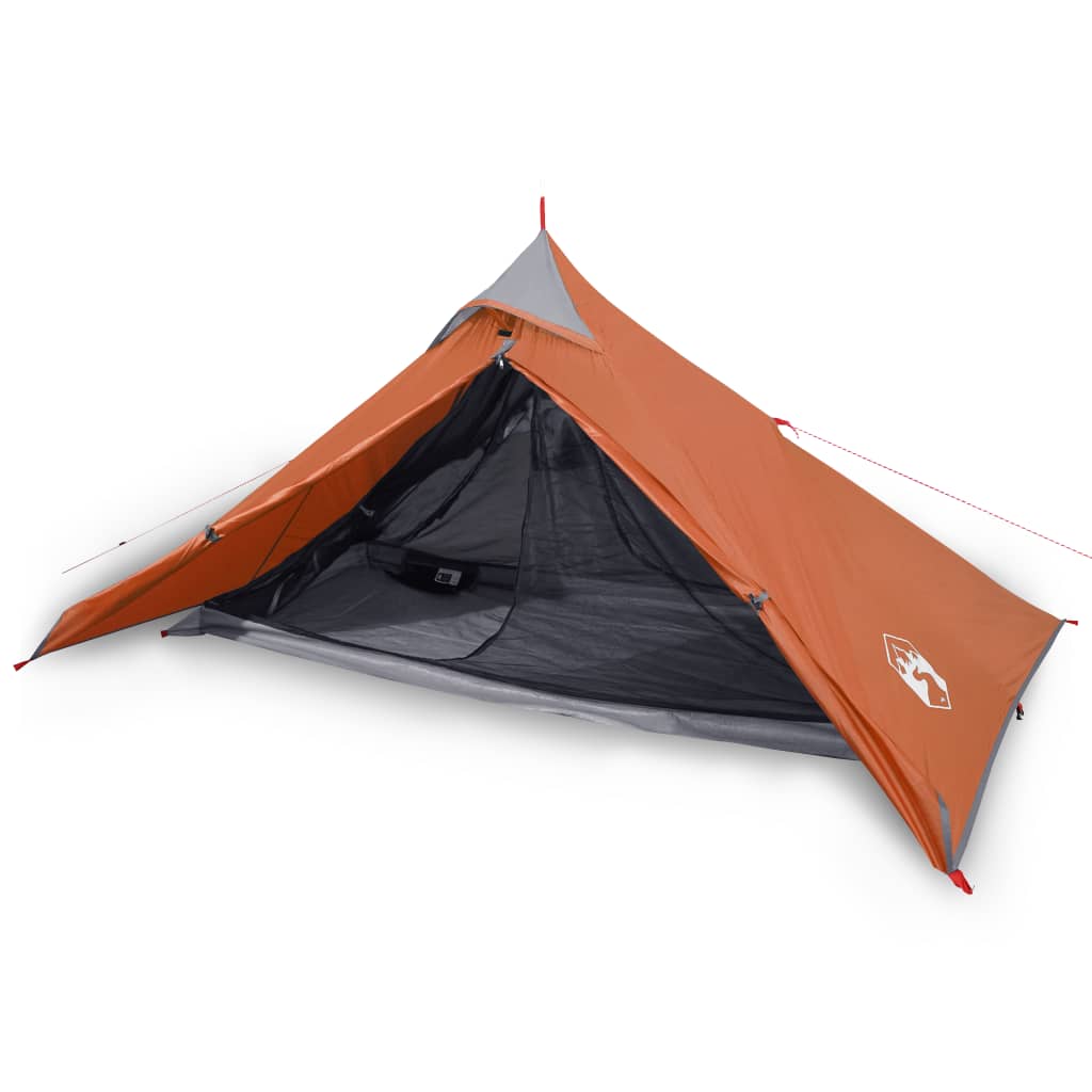 Tienda de campaña tipi para 1 persona impermeable naranja