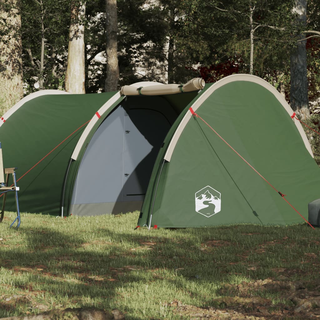 Tenda de túnel para 4 pessoas verdes à prova d'água