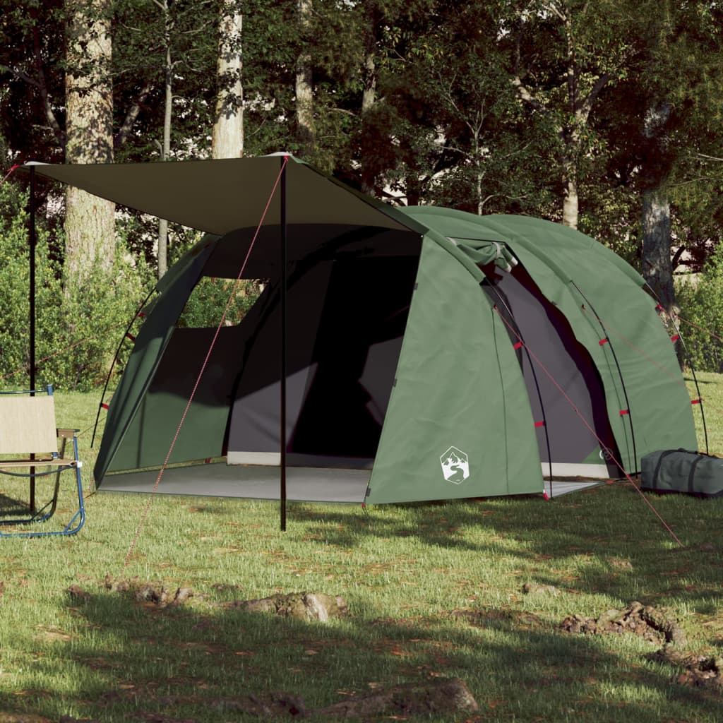 Tenda de túnel para 4 pessoas verdes à prova d'água