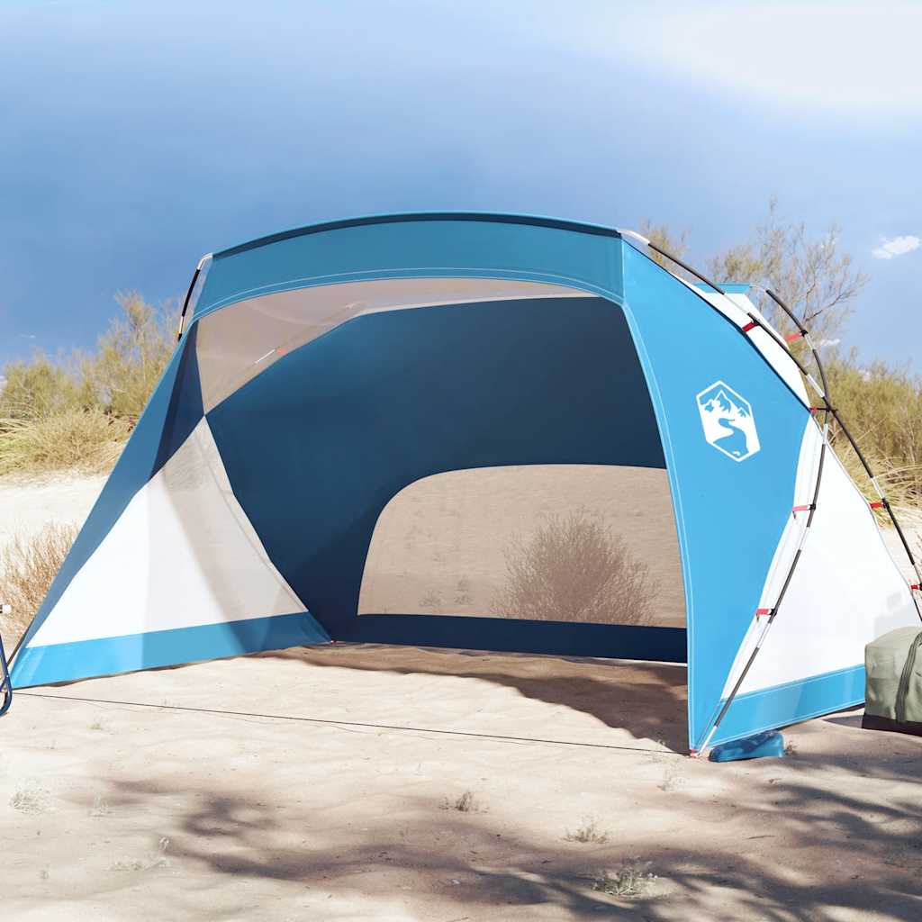 Vetonek Tienda de playa 185T poliéster azul celeste 274x178x170/148 cm