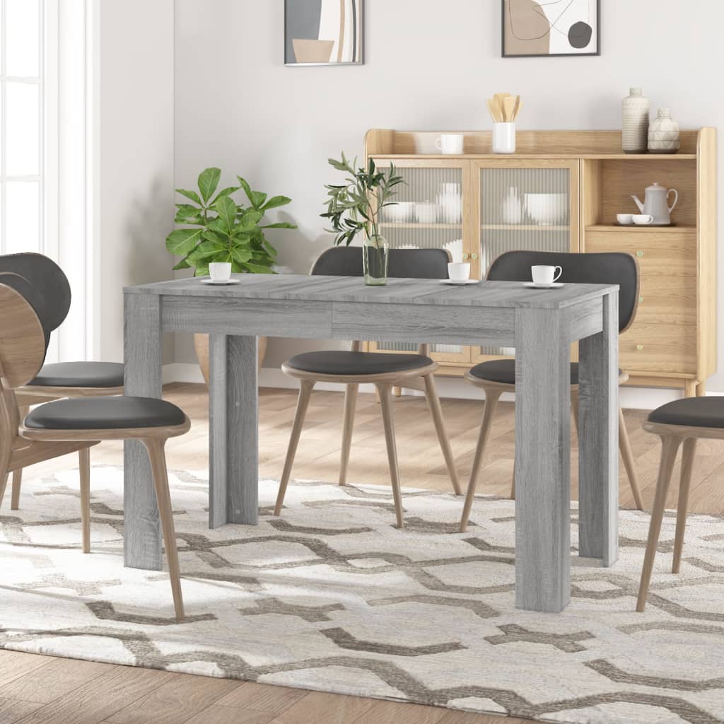 Vetonek Mesa de comedor madera de ingeniería Sonoma gris 120x60x76 cm